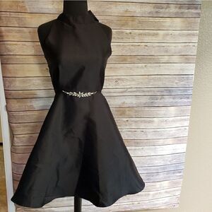 Vesture Group Black Halter Top Black Dress
